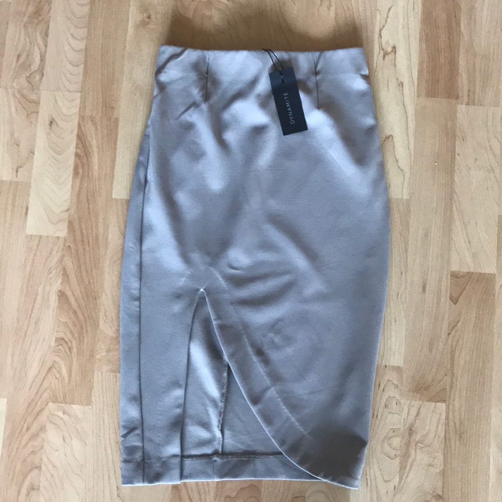 Pencil skirt with slit